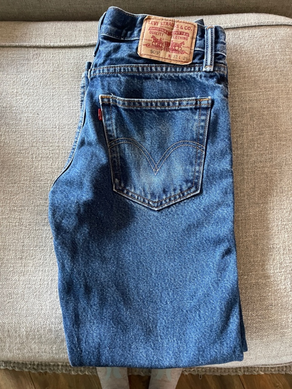 Levi's Men's Dark Blue Straight Leg Jeans